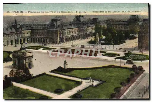 Cartes postales Paris Panorama du Louvre et du Carrousel