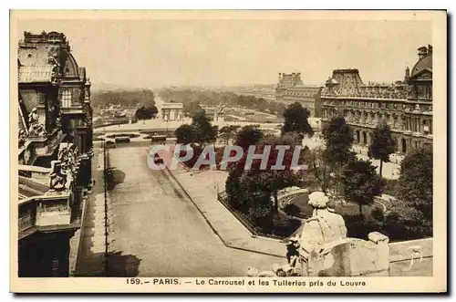 Ansichtskarte AK Paris le Carrousel et les Tuileries pris du Louvre