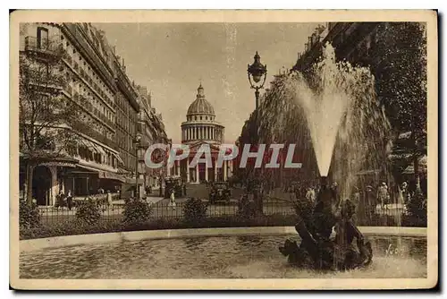 Ansichtskarte AK Paris en Flanant Place Edmond Rostand Rue Soufflot et Pantheon