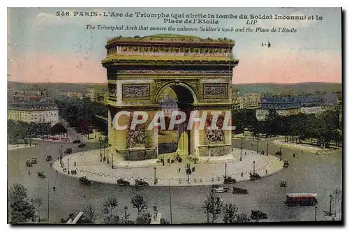 Ansichtskarte AK Paris l'Arc de Triomphe aui abrite la tombe du Soldat inconnu et la Place de l'Etoile