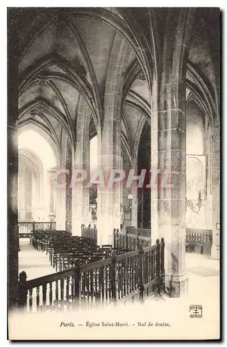 Cartes postales Paris Eglise Saint Merri Nef de Droite