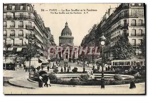 Cartes postales Paris la Rue Soufflot et le Pantheon