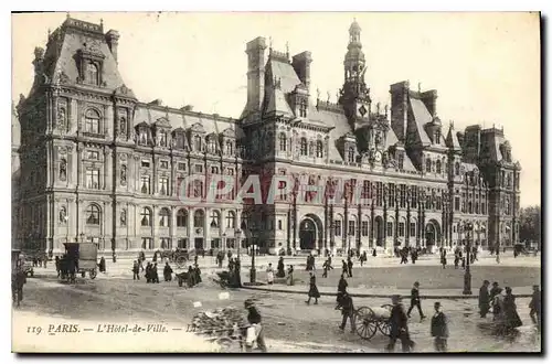 Cartes postales Paris l'hotel de Ville