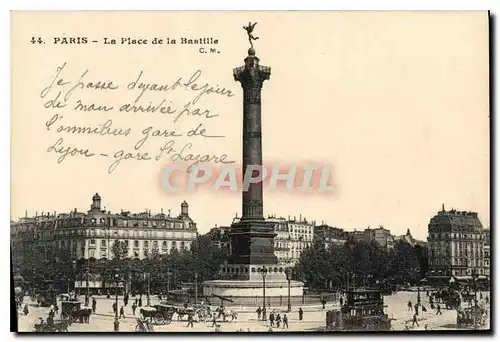 Cartes postales Paris la place de la Bastille