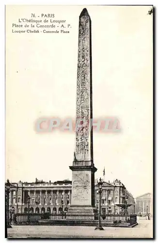 Ansichtskarte AK Paris l'Obelisque de Louqsor Place de la Concorde