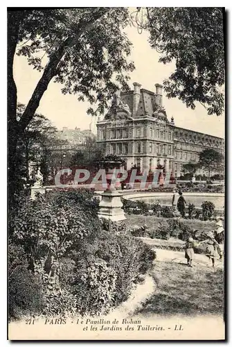 Cartes postales Paris le Pavillon de Rohan et les jardin des Tuileries