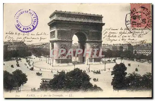 Cartes postales Paris l'Arc de Triomphe