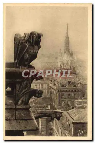 Cartes postales Paris en Flanant Chimere de Notre Dame et Sainte Chapelle