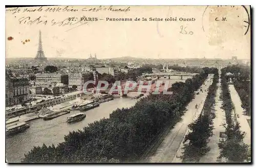 Ansichtskarte AK Paris Panorama de la Seine Cote Ouest