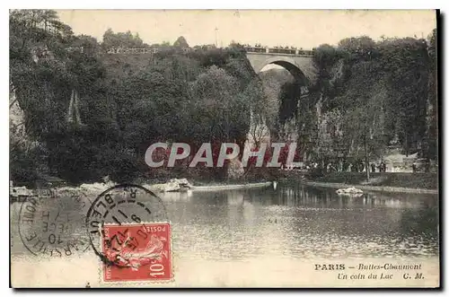 Cartes postales Paris Buttes Chaumont un coin du Lac