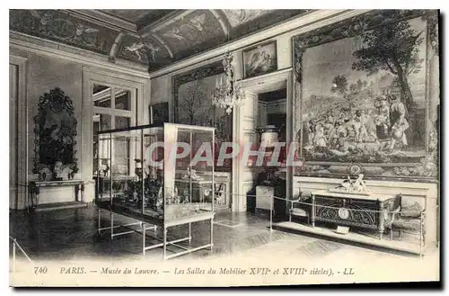 Cartes postales Paris Musee du Louvre les Salles du Mobilier XVII et XVIII siecle