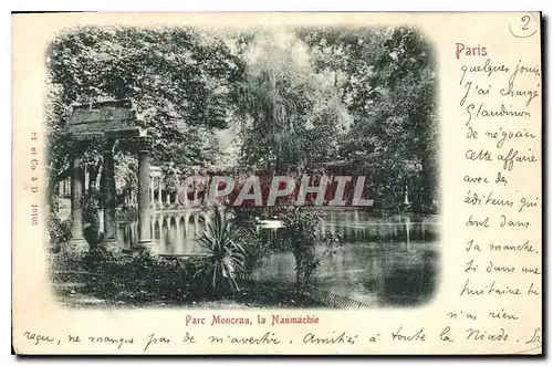 Cartes postales Paris Parc Monceau la Naumachie