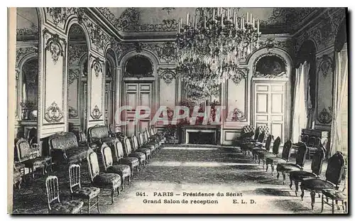 Cartes postales Paris Presidence du Senat Grand Salon de reception