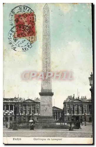 Cartes postales Paris Obelisque de Louqsor