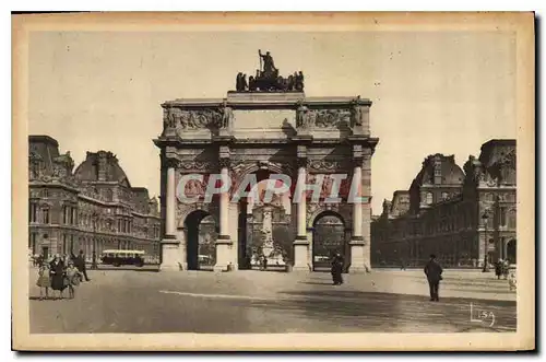 Ansichtskarte AK Paris l'Arc de Triomphe du Carrousel et le Louvre