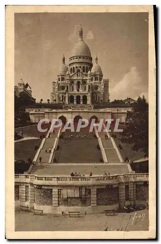 Ansichtskarte AK Paris en Flanant le Sacre Coeur de Montmartre et l'escalier monumental