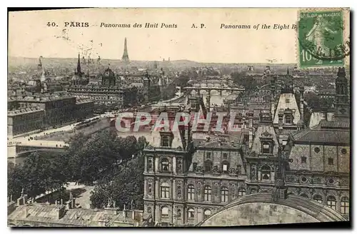 Ansichtskarte AK Paris Panorama des Huit Ponts