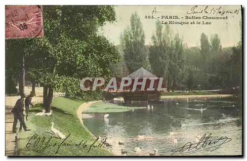 Ansichtskarte AK Paris Buttes Chaumont le Kiosque et Lac