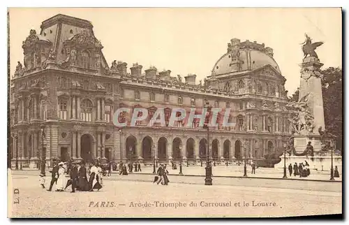 Ansichtskarte AK Paris Arc de Triomphe du Carrousel et le Louvre