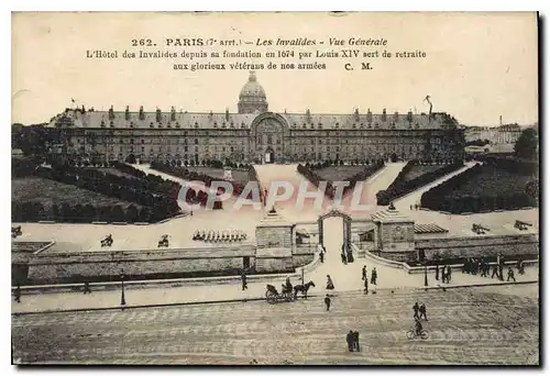 Cartes postales Paris 7arrt les Invalides vue generale l'hotel des invalides depuis sa Fondation en 1674 par Lou