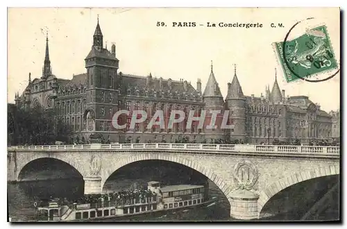 Cartes postales Paris la Conciergerie Bateau