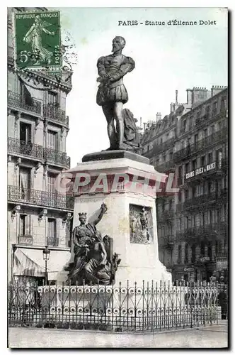 Ansichtskarte AK Paris Statue d'Etienne Dolet