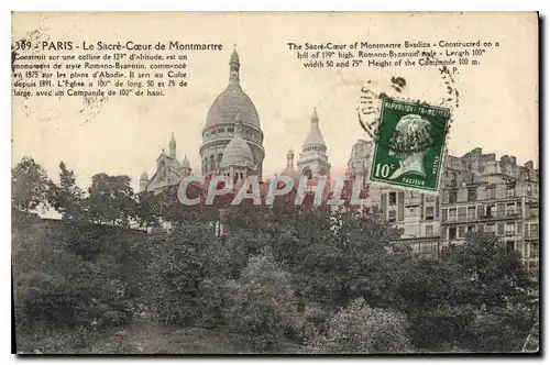 Cartes postales Paris le Sacre Coeur de Montmartre