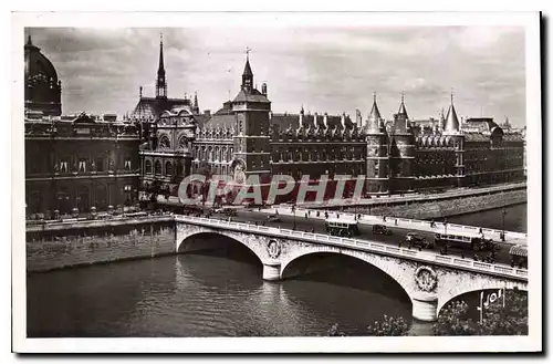 Ansichtskarte AK Paris en Flanant le Palais de Justice et le Pont au Change