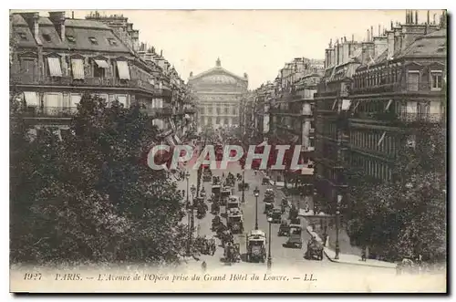 Ansichtskarte AK Paris l'Avenue de l'Opera prise du Grand hotel du Louvre