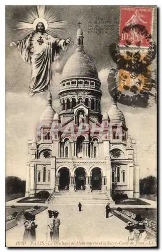 Cartes postales Paris La Basilique de Montmartre et le Sacre Coeur de Jesus