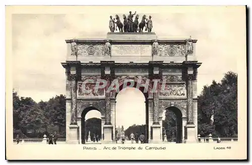 Cartes postales Paris Arc de Triomphe du Carrousel