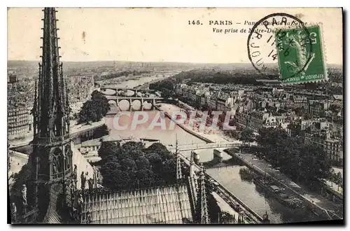 Ansichtskarte AK Paris Panorama de la Seine Vue prise de Notre Dame