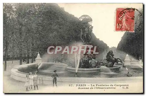 Cartes postales Paris La Fontaine de Carpcaux Avenue de l'Observatoire