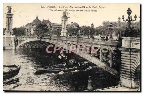 Ansichtskarte AK Paris Le Pont Alexandre III et le Petit Palais Bateau