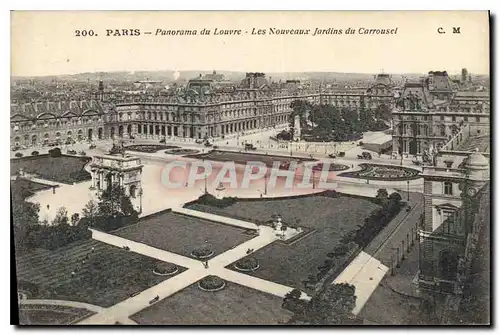 Ansichtskarte AK Paris Panorama du Louvre Les Nouveaux Jardins du Carrousel