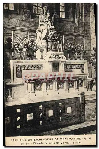 Ansichtskarte AK Basilique du Sacre Coeur de Montmartre Chapelle de la Sainte Vierge L'Autel