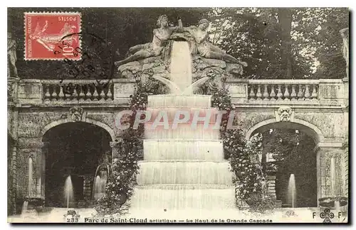 Cartes postales Parc de Saint Cloud artistique Le Haut de la Grande Cascade