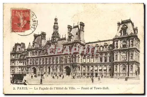 Cartes postales Paris La Facade de l'Hotel de Ville