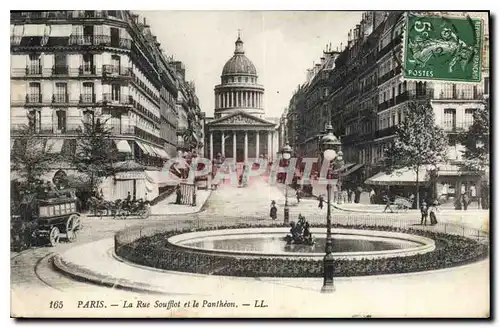 Cartes postales Paris La Rue Soufflot et le Pantheon