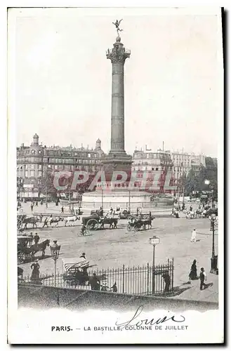 Cartes postales Paris La Bastille Colonne de Juillet