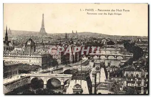 Ansichtskarte AK Paris Panorama des Huit Ponts