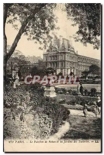 Cartes postales Paris Le Pavillon de Rohan et les Jardins des Tuileries