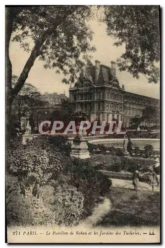 Cartes postales Paris Le Pavillon de Rohan et les Jardins des Tuileries