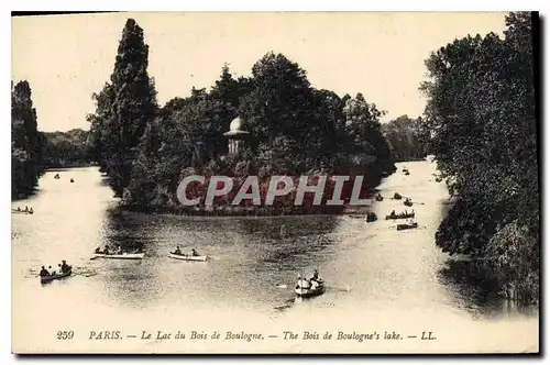 Cartes postales Paris Le Lac du Bois de Boulogne