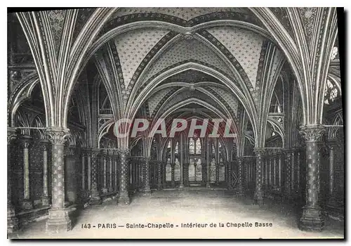Cartes postales Paris Sainte Chapelle Interieur de la Chapelle Basse