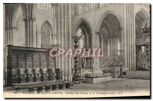 Cartes postales Abbaye de Saint Denis Stalles du Choeur et le Transept nord