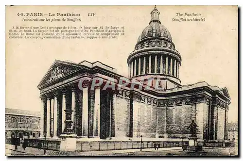 Ansichtskarte AK Paris le Pantheon construit sur les plans de Soufflot