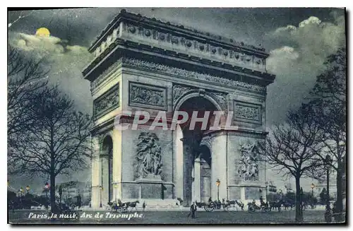 Cartes postales Paris la nuit Arc de Triomphe