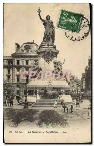 Cartes postales Paris Statue de la Republique