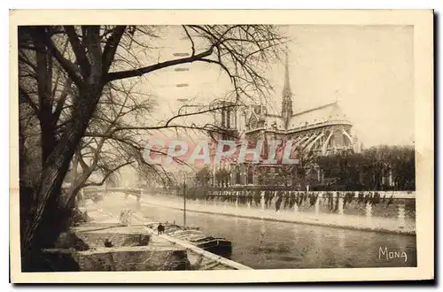 Ansichtskarte AK Les Petit Tableaux de Paris Notre Dame Vue prise du Pont de l'Archeveche